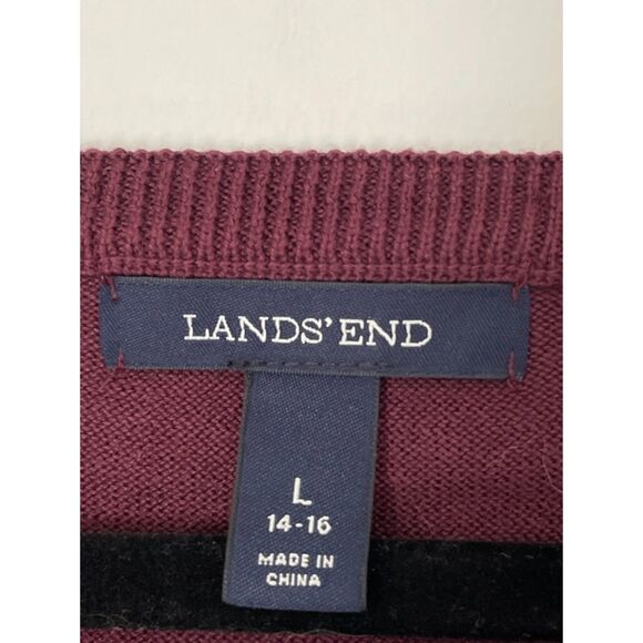 Lands'End Floral Embroidered Crewneck Sweater Size Large g28 - Picture 8 of 16